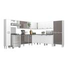 Armário de Cozinha Completa Multimóveis Xangai Pop FG3285 Branca/Lacca Fumê