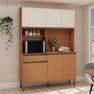 Armário de Cozinha Completo Compacto Marina 1,40m 100% MDF 0341F Genialflex