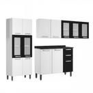 Armário de Cozinha Completo de Aço Bertolini Multipla 4 Peças 14 Portas 2 Gavetas 245cm Cor Grafite/Branco Armário de Cozinha Completo de Aço Bertolini Multipla 4 Peças 14 Portas 2 Gavetas 245cm Cor Grafite/Branco