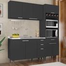 Armário de Cozinha CP02 Com Pia 120cm Pérola Z34 Preto - Mpozenato Armário de Cozinha CP02 Com Pia 120cm Pérola Z34 Preto - Mpozenato