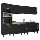 Armário de Cozinha CP07 Com Pia 120cm Pérola Z34 Preto - Mpozenato
