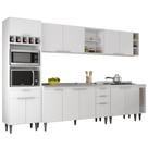 Armário de Cozinha CP07 Com Pia 150cm Pérola Z34 Branco - Mpozenato