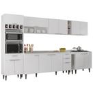 Armário de Cozinha CP07 Com Pia 180cm Pérola Z34 Branco - Mpozenato Armário de Cozinha CP07 Com Pia 180cm Pérola Z34 Branco - Mpozenato