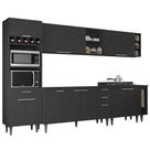 Armário de Cozinha CP07 Para Pia 150cm Pérola Z34 Preto - Mpozenato