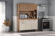 Armário de cozinha de chão 5 Portas Ripado 3D Kit Cozinha Fortaleza Atualle
