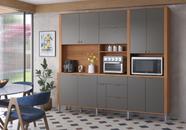 Armário De Cozinha Grande Completo Com Balcão Kit Astra 2.40 Lukaliam