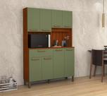 Armário De Cozinha Jade 120cm 8 Portas Compacto Pequeno Resistente