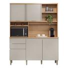 Armário de Cozinha Kit Cozinha Com 5 Portas Jequitibá Gris