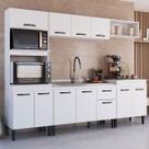 Armário de Cozinha Laís 11 Portas 1 Gaveta Branco - Pnr Móveis