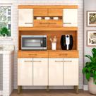 Armário de Cozinha Laura 8 Portas 2 Gavetas Cinamomo/Off White - Fellicci Armário de Cozinha Laura 8 Portas 2 Gavetas Cinamomo/Off White - Fellicci