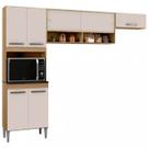 Armário de Cozinha Maite 7 Portas Poquema Cor Damasco Off White Armário de Cozinha Maite 7 Portas Poquema Cor Damasco Off White