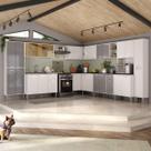 Armário de Cozinha Modulada 12 Pçs com Balcão de Pia Siena Multimóveis MP2240