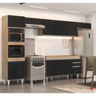 Armário de Cozinha Modulada 5 Peças CP13 Balcão sem Tampo Castanho/Preto - Lumil