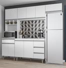 Armário de Cozinha Modulada Andréia 240 cm Sem tampo Branco AJL