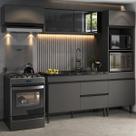 Armário de Cozinha Modulada Completa 251,5cm Milano Multimóveis MP2395