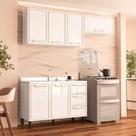 Armário de Cozinha Modulada Completa 3 Peças 200cm Sem Tampo 100% MDF Amara Politorno Móveis