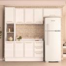 Armário de Cozinha Modulada Completa 4 Peças 200cm Com Tampo 100% MDF Amara Politorno Móveis Armário de Cozinha Modulada Completa 4 Peças 200cm Com Tampo 100% MDF Amara Politorno Móveis