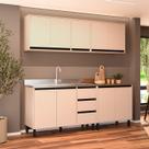 Armário de Cozinha Modulada Completa 4 Peças 200cm Sem Tampo 250028 Koya Politorno Móveis Armário de Cozinha Modulada Completa 4 Peças 200cm Sem Tampo 250028 Koya Politorno Móveis