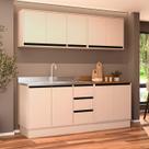 Armário de Cozinha Modulada Completa 4 Peças 200cm Sem Tampo 250034 Koya Politorno Móveis Armário de Cozinha Modulada Completa 4 Peças 200cm Sem Tampo 250034 Koya Politorno Móveis