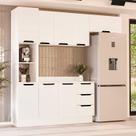 Armário de Cozinha Modulada Completa 4 Peças 240cm Com Tampo 250072 Meena Politorno Móveis
