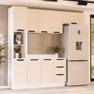 Armário de Cozinha Modulada Completa 4 Peças 240cm Com Tampo 250072 Meena Politorno Móveis