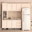 Armário de Cozinha Modulada Completa 4 Peças 240cm Sem Tampo 100% MDF Amara Politorno Móveis