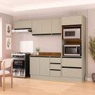 Armário de Cozinha Modulada Completa 4 Peças 270cm Com Tampo 250047 Koya Politorno Móveis Armário de Cozinha Modulada Completa 4 Peças 270cm Com Tampo 250047 Koya Politorno Móveis