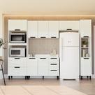 Armário de Cozinha Modulada Completa 5 Peças 310cm Com Tampo 250068 Meena Politorno Móveis