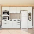Armário de Cozinha Modulada Completa 5 Peças 310cm Com Tampo 250074 Meena Politorno Móveis