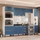 Armário de Cozinha Modulada Completa 5 Peças 310cm Sem tampo 100% MDF Amara Politorno Móveis Armário de Cozinha Modulada Completa 5 Peças 310cm Sem tampo 100% MDF Amara Politorno Móveis