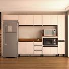 Armário de Cozinha Modulada Completa 6 Peças 316,8cm Com Tampo 250044 Koya Politorno Móveis Armário de Cozinha Modulada Completa 6 Peças 316,8cm Com Tampo 250044 Koya Politorno Móveis