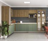 Armário de Cozinha Modulada Completa de Canto 15 peças 2,29x3,78m 221 Botanic Kappesberg