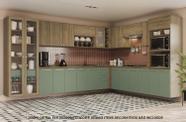 Armário de Cozinha Modulada Completa de Canto 18 peças 3,79x2,88m 211 Botanic Kappesberg