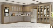Armário de Cozinha Modulada Completa de Canto 19 peças 3,10x4,18m 301 Botanic Kappesberg