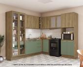 Armário de Cozinha Modulada Completa de Canto 8 peças 2,59X2,48m 271 Botanic Kappesberg