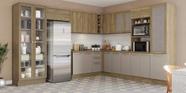 Armário de Cozinha Modulada Completa Reta 13 peças 3,39X2,98m 237 Botanic Kappesberg