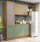 Armário de Cozinha Modulada Completa Reta 5 peças 2,50m 234 Botanic Kappesberg