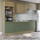 Armário de Cozinha Modulada Completa Reta 6 peças 2,70m 231 Botanic Kappesberg Armário de Cozinha Modulada Completa Reta 6 peças 2,70m 231 Botanic Kappesberg