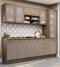 Armário de Cozinha Modulada Completa Reta 7 peças 2,50m 286 Botanic Kappesberg