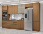 Armário de Cozinha Modulada Completa Reta 8 Peças 3,80m 314 Maxxi Canela Kappesberg Armário de Cozinha Modulada Completa Reta 8 Peças 3,80m 314 Maxxi Canela Kappesberg