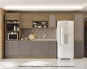 Armário de Cozinha Modulada Completa Reta 9 peças 3,80m 306 Botanic Kappesberg Armário de Cozinha Modulada Completa Reta 9 peças 3,80m 306 Botanic Kappesberg