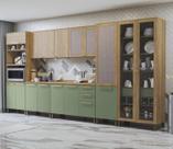 Armário de Cozinha Modulada Completa Reta 9 peças 4,00m 256 Botanic Kappesberg Armário de Cozinha Modulada Completa Reta 9 peças 4,00m 256 Botanic Kappesberg