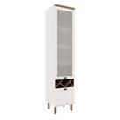 Armário de Cozinha Modulada Cristaleira 50cm Com Adega e Gavetão 1515 Iluminata 100% MDF Genialflex