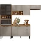 Armário de Cozinha Modulada Rubi Compacta 4 Peças-AMENDOLA-NUDE PRIME TX-EdeCasaMóveis