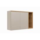 Armário de Cozinha Modulado Allure c/ 2 Portas e 3 Nichos 120cm Jequitiba/Gris Fosco - Linea Brasil Armário de Cozinha Modulado Allure c/ 2 Portas e 3 Nichos 120cm Jequitiba/Gris Fosco - Linea Brasil
