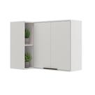 Armário de Cozinha Modulado Alpha 2505 Canto Reto c/ 2 Portas 94cm Branco - Carraro