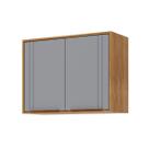 Armário de Cozinha Modulado Áurea c/ 2 Portas 80cm Cinamomo/Platina - MGM