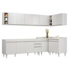 Armário de Cozinha Modulado de Canto 7 Peças CP34 Balcão sem Tampo Branco - Lumil