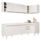 Armário de Cozinha Modulado de Canto Esquerdo 5 Peças CP52 Balcão sem Tampo Branco - Lumil