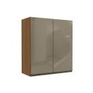Armário de Cozinha Modulado Maxxi G765 2 Portas c/ Vidro Reflecta 80cm Canela - Kappesberg Armário de Cozinha Modulado Maxxi G765 2 Portas c/ Vidro Reflecta 80cm Canela - Kappesberg